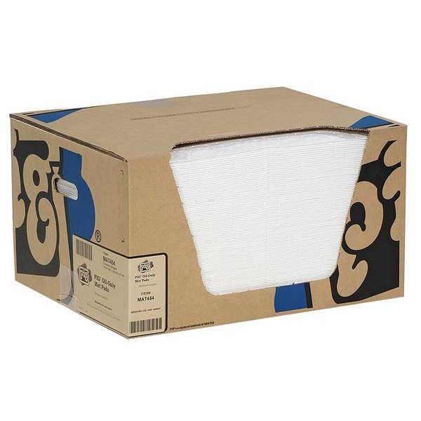 Pig Sorbents, 17 gal, 15 in x 20 in, Oil, White, Polypropylene - MAT454