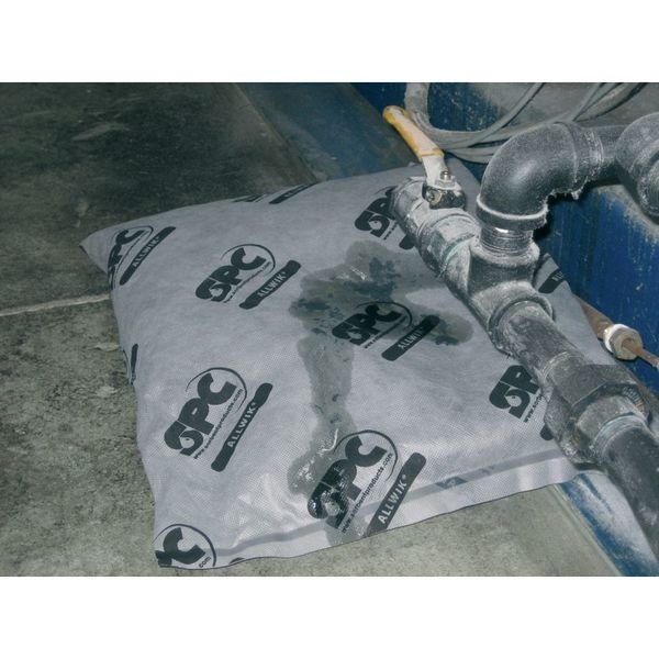 Brady Sorbents, 28 gal, 18 in x 18 in, Universal, Gray, Polypropylene - AW1818