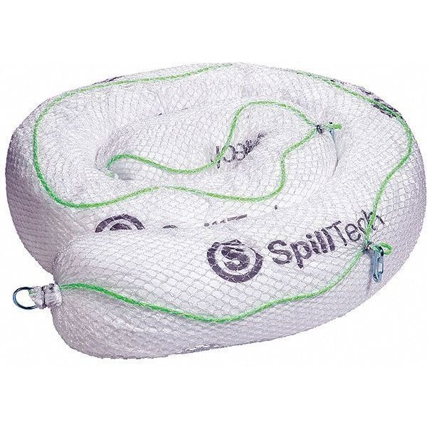 Spilltech Sorbents, 38 gal, 8 in x 10 ft, Oil, White, Polypropylene - PREM810