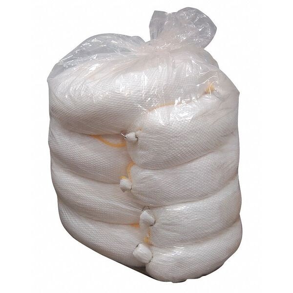 Spilfyter Sorbents, 56 gal, 8 in x 10 ft, Oil, White, Polypropylene - M-51S