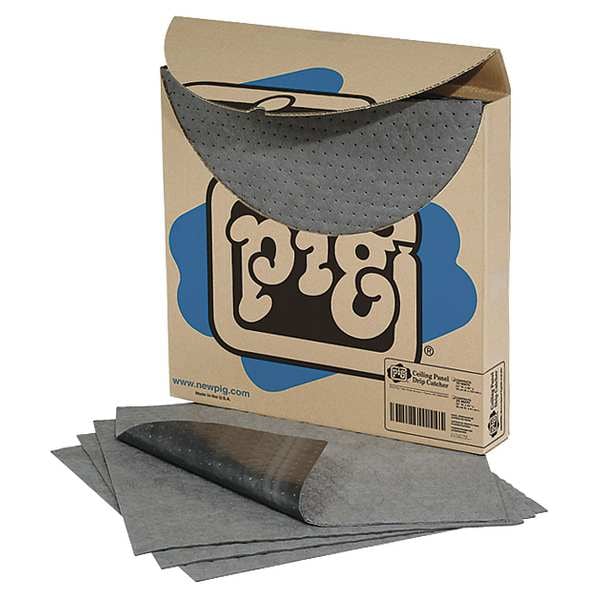 Pig Sorbents, 6 gal, 23 in x 24 in, Universal, Gray, Polypropylene - TLS665