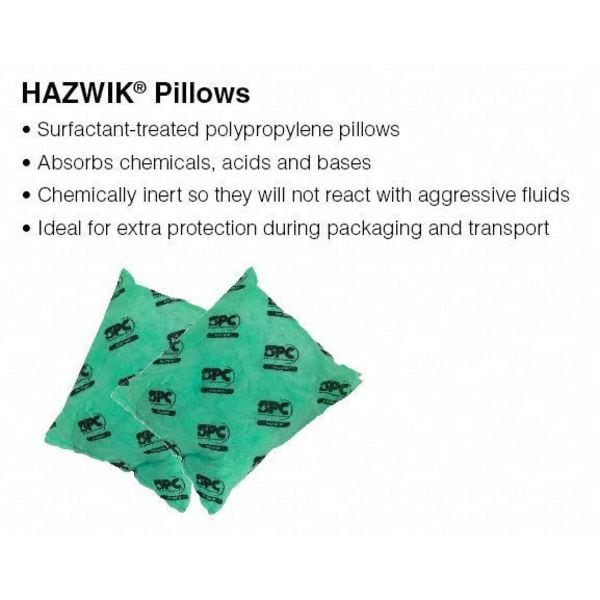Brady Sorbents, 28 gal, 18 in x 18 in, Harsh Chemicals, Green, Polypropylene - HAZ1818
