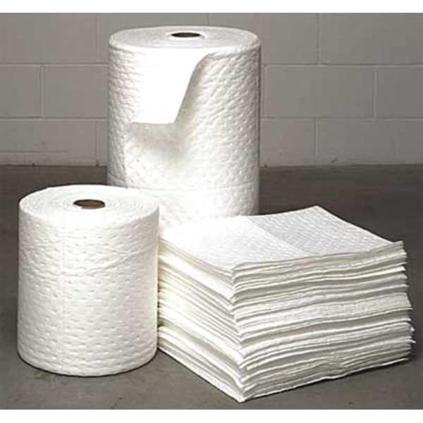 Brady Sorbents, 37 gal, 30 in x 150 ft, Oil, White, Polypropylene - SXT30DP