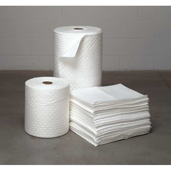 Brady Sorbents, 37 gal, 30 in x 150 ft, Oil, White, Polypropylene - SXT30DP