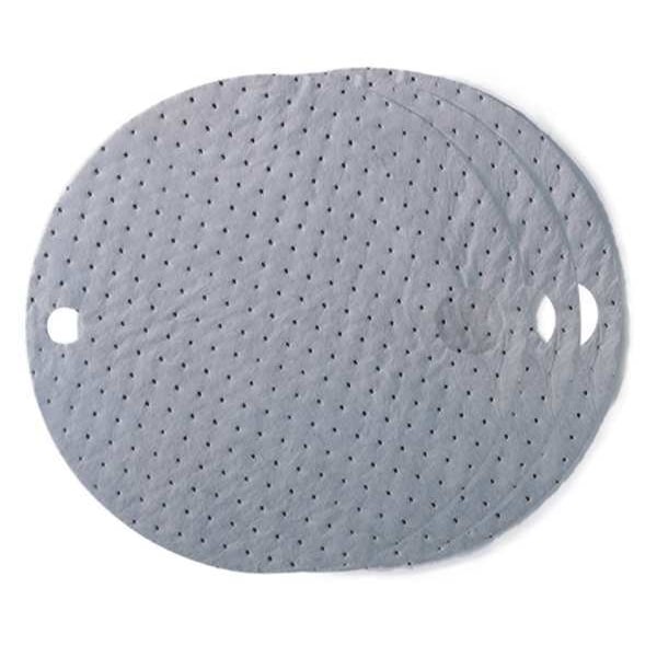 Brady Sorbents, 6 gal, 22 in Dia., Universal, Gray, Polypropylene - DTA25