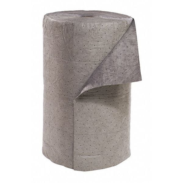 Spilltech Sorbents, 59 gal, 30 in x 300 ft, Universal, Gray, Polypropylene - GRB300S