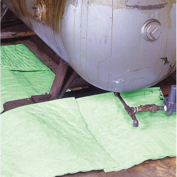 Spilfyter Sorbents, 38 gal, 16 in x 18 in, Universal, Green, Polypropylene - G-70