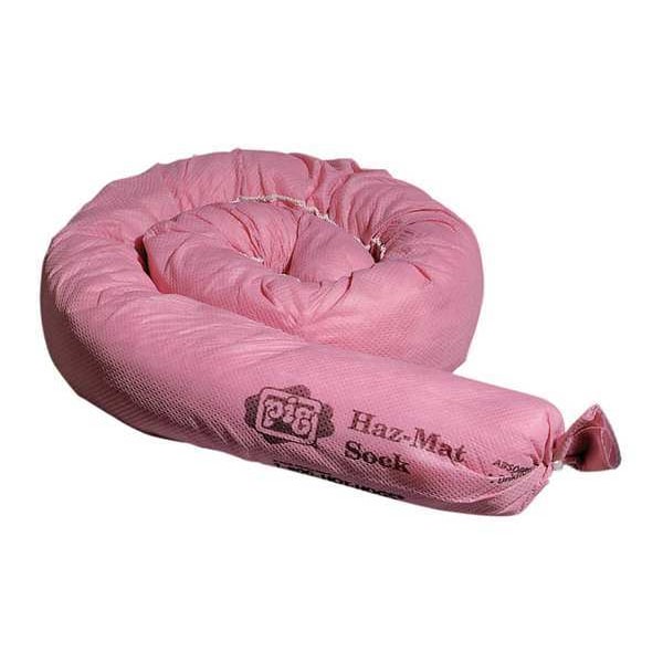 Pig Sorbents, 9 gal, 3 in x 42 in, Acids, Bases, Unknowns, Pink, Polypropylene - 124CR