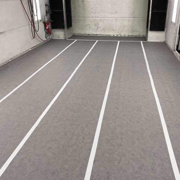 Pig Paint Booth Mat, 32 in x 100 ft, Paints, Solvents, Stains, Gray, Polypropylene - MAT32300-GY