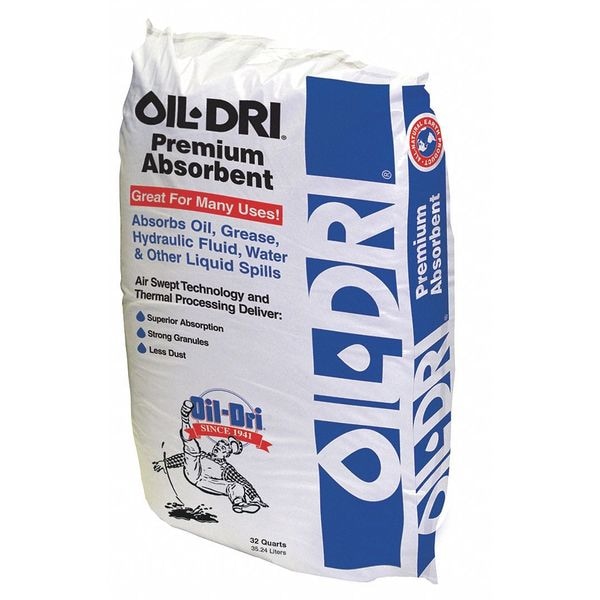 Oil-Dri Sorbents, 3 gal, Universal, Brown, Red - I06032