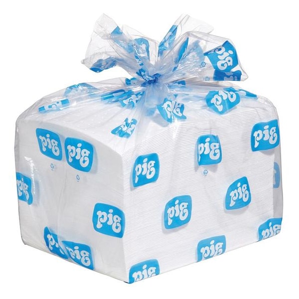 Pig Sorbents, 22 gal, 15 in x 20 in, Oil, White, Polypropylene - MAT403