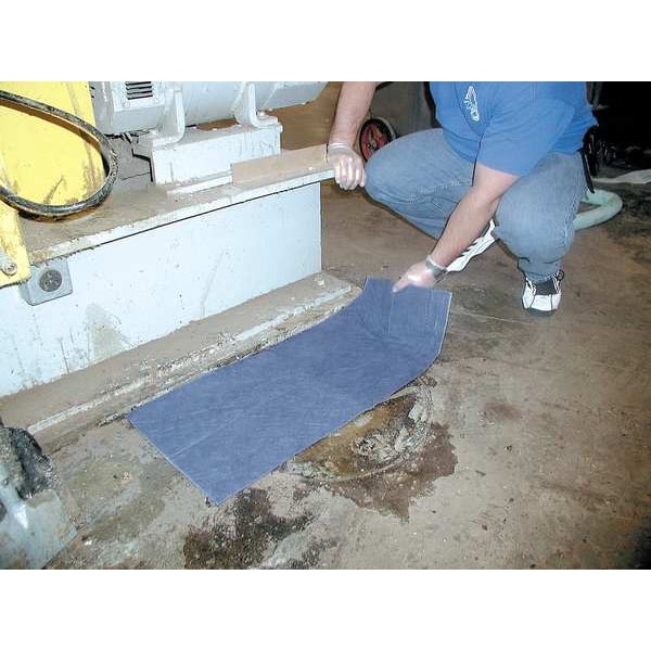 Spilfyter Sorbents, 32 gal, 16 in x 18 in, Universal, Gray, Polypropylene - DB-70