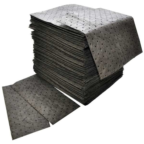 Spilfyter Sorbents, 32 gal, 16 in x 18 in, Universal, Gray, Polypropylene - DB-70