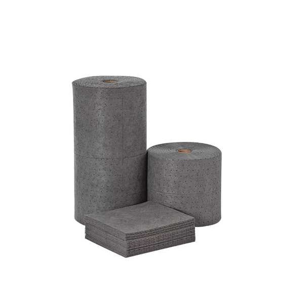 Spilfyter Sorbents, 32 gal, 16 in x 18 in, Universal, Gray, Polypropylene - DB-70