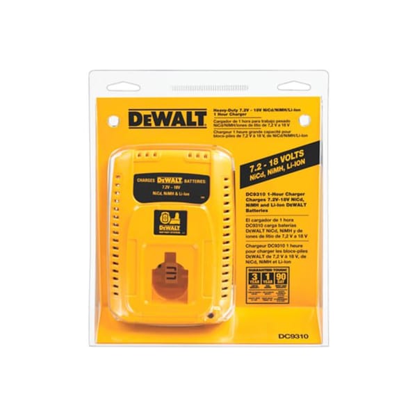 Integrated Supply Network DeWalt Heavy Duty 7.2V - 18V Ni-Cd/Ni-Mh/Li-Ion 1 Hour Battery Charger - TDC9310