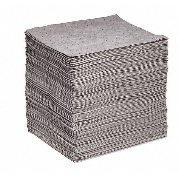 Spilltech Sorbents, 35 gal, 15 in x 18 in, Universal, Gray, Polypropylene - GP-S