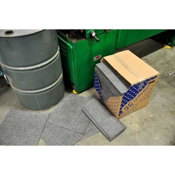Spilfyter Sorbents, 28 gal, 16 in x 18 in, Universal, Gray, Polypropylene - GFF-72