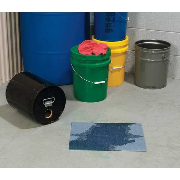 Pig Sorbents, 34 gal, 15 in x 19 in, Universal, Blue, 100 PK - BLU101