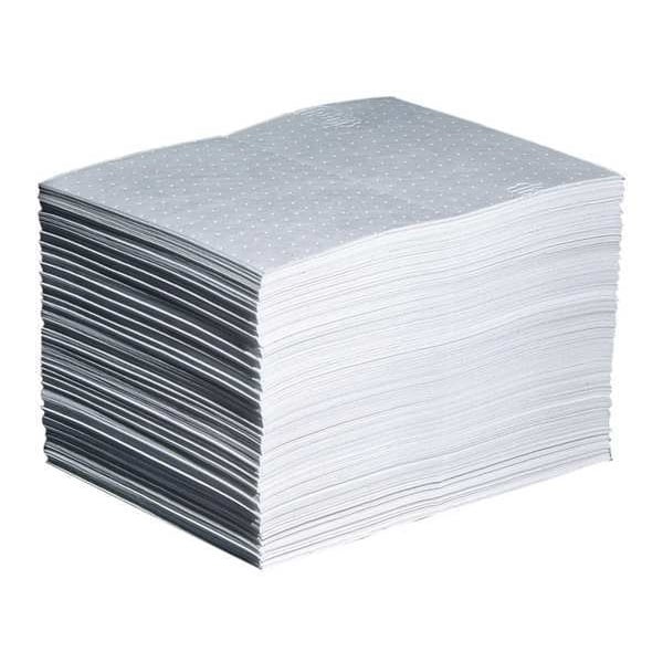 Pig Sorbents, 22 gal, 15 in x 20 in, Oil, White, Polypropylene - MAT423