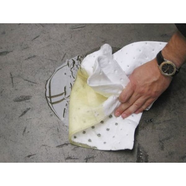 Brady Sorbents, 20 gal, 15 in x 17 in, Oil, White, Polypropylene - BPO100