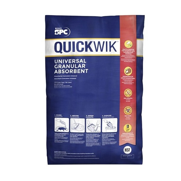 Brady Worldwide Sorbent, 7 Gal Absorption, 22.83 in. Height, Cocnut Coir Material - QW-20