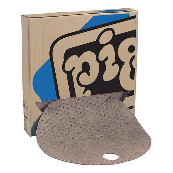 Pig Sorbents, 3 gal, 22 in Dia., Fuels, Oils, Brown, Polypropylene - MAT544