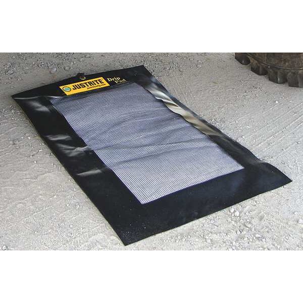 Justrite Sorbents, 1.75 gal., Oil, Black, PVC Coated Fabric - 28459