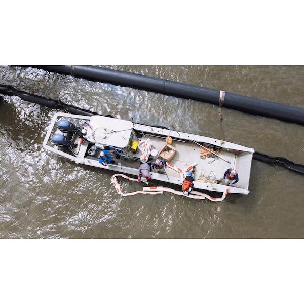 Green Boom Sorbent Boom, 24 gal, Oils, White - B0310S
