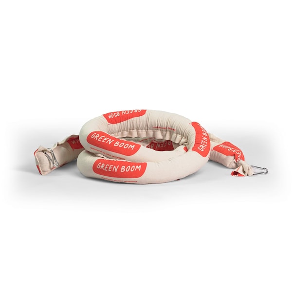 Green Boom Sorbent Boom, 24 gal, Oils, White - B0310S