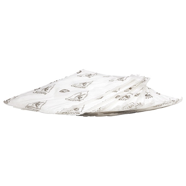 Pig Sorbents, 5 gal, 10 3/4 in x 14 1/2 in, Universal, White, Polypropylene, SAP - WTR005