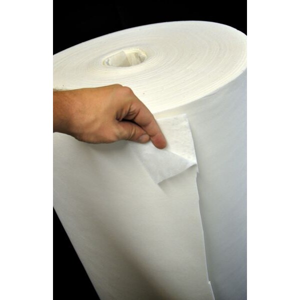 Spilfyter Sorbents, 56 gal, 20 in x 150 ft, Universal, White, Cellulose, Polypropylene - 151048