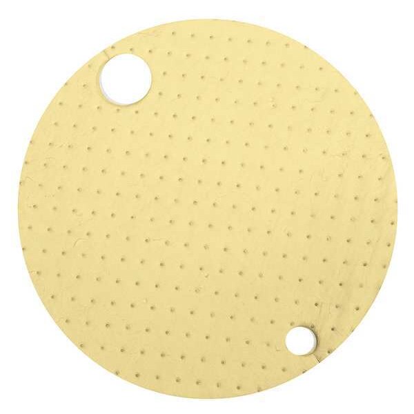 Spilfyter Sorbents, 14 gal, 22 in Dia., Harsh Chemicals, Yellow, Polypropylene - S2-76