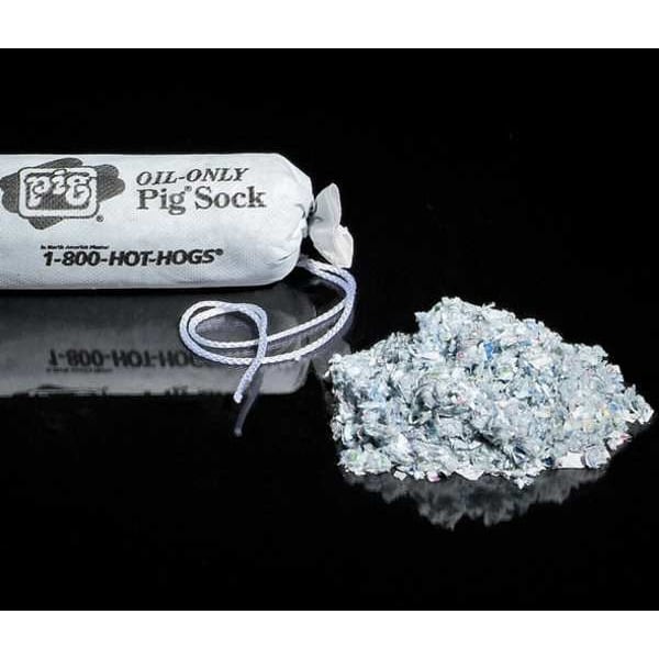 Pig Sorbents, 12 gal, 3 in x 48 in, Oil, White, Cellulose - SKM210