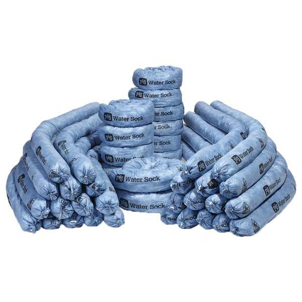 Pig Sorbents, 70 gal, 3 in x 4 ft, Water, Blue, Polypropylene - WTR018