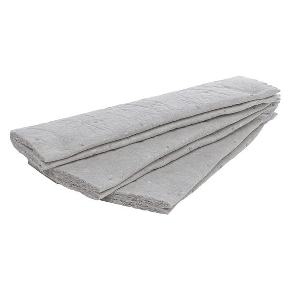 3M Sorbents, 42 gal, 18 in x 50 ft, Universal, Gray, Polyester, Polypropylene, Synthetic Fibers - M-FL550DD/M-F2001