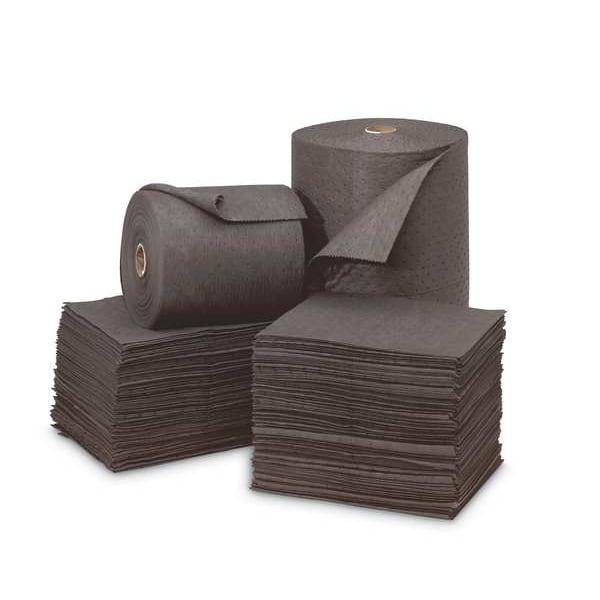 Brady Sorbents, 19 gal, 15 in x 19 in, Universal, Gray, Polypropylene - UXT100