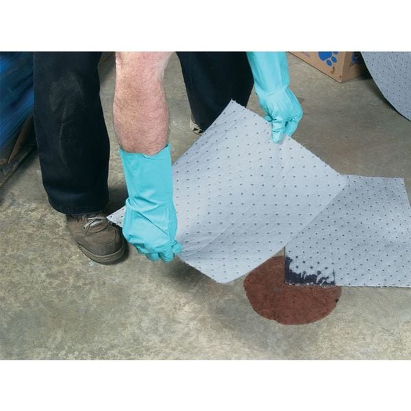 Brady Sorbents, 32 gal, 15 in x 300 ft, Universal, Gray, Polypropylene - HT153