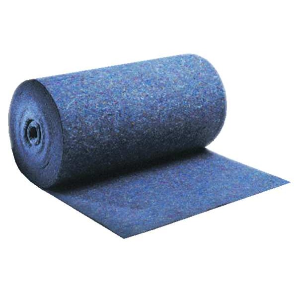 Brady Sorbents, 55 gal, 36 in x 150 ft, Universal, Blue, Gray, Cotton, Polyester - RAG36150