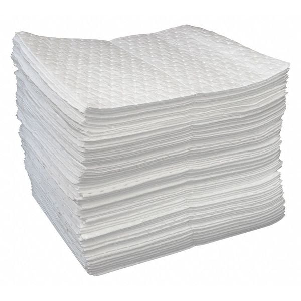 Oil-Dri Sorbents, 19 gal, 15 in x 19 in, Oil-Only, White, Polypropylene - L90904
