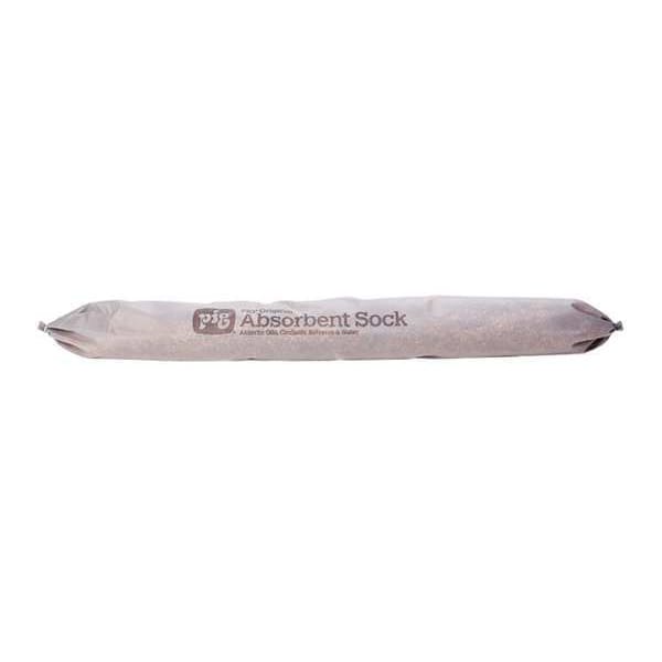 Pig Sorbents, 7 gal, 3 in x 24 in, Universal, Gray, Corn Cob - PIG218