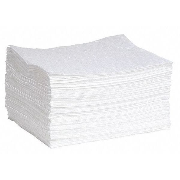 Spilltech Sorbents, 22 gal, 15 in x 18 in, Oil, White, Polypropylene - WPL-M