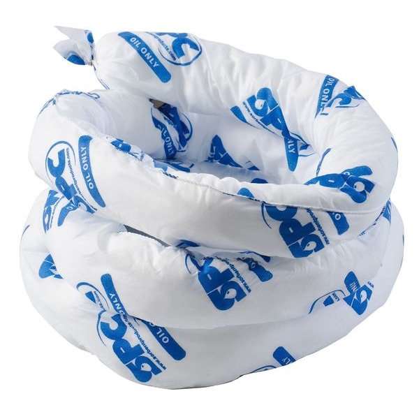 Brady Sorbents, 12 gal, 3 in x 48 in, Oil, White, Polypropylene - OIL412