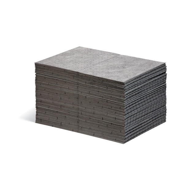 New Pig Absorbent Mat Pad, 20 in L x 15 in W, Polypropylene, 100PK - 25300