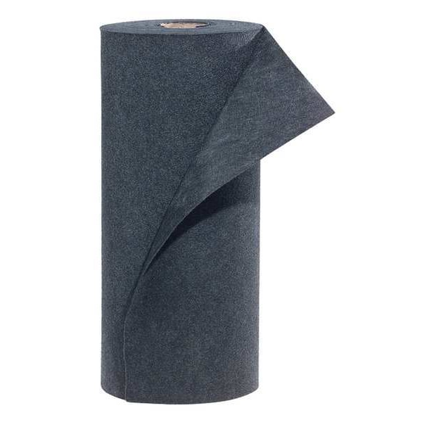 Pig Sorbents, 19 gal, 3 ft x 150 ft, Universal, Black, Polypropylene - 25450