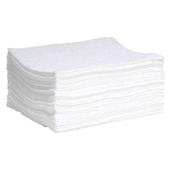 Spilltech Sorbents, 17 gal, 15 in x 19 in, Oil, White, Polypropylene - WPD100M