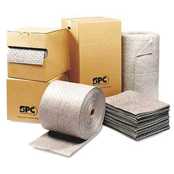 Brady Sorbents, 38 gal, 30 in x 150 ft, Universal, Gray, Polypropylene - MRO350