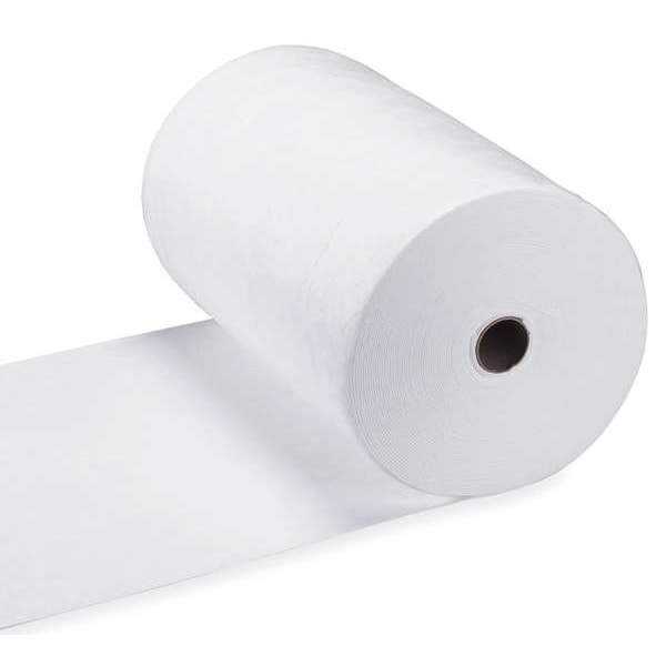 Oil-Dri Sorbents, 44 gal, 30 in x 150 ft, Oil, White, Polypropylene - L90780