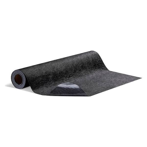 Pig Sorbents, 2 gal, 3 ft x 25 ft, Universal, Black, Polypropylene - GRP36207-BK