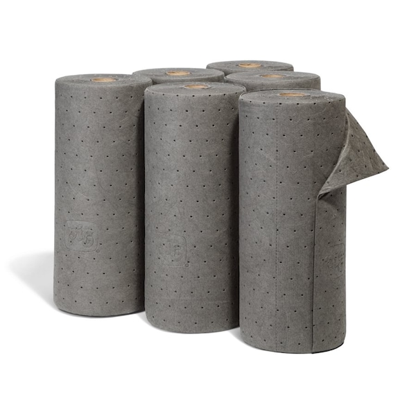 Pig PIG Absorbent Mat Roll 6 rolls/box 50' L x 15" W, 6PK - MAT2600