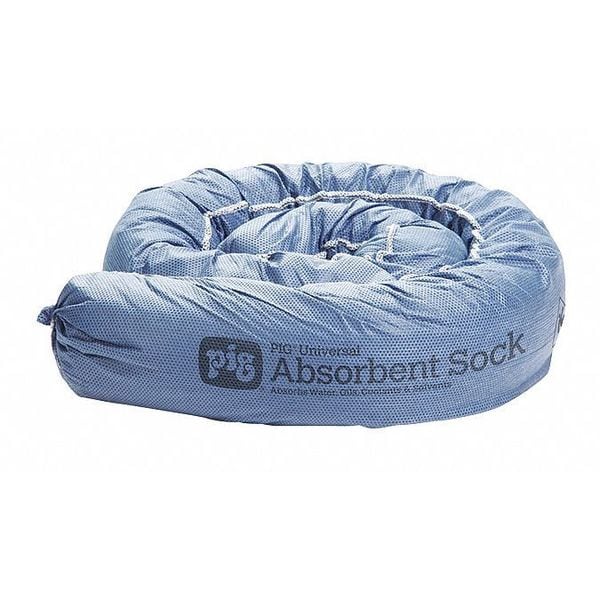 Pig Sorbents, 12 gal, 3 in x 48 in, Water, Blue, Polypropylene - PIG105-BL